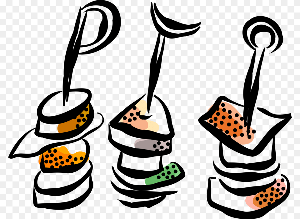Vector Illustration Of Hors D Oeuvres Canap Starter Hors D Oeuvres Clipart Png