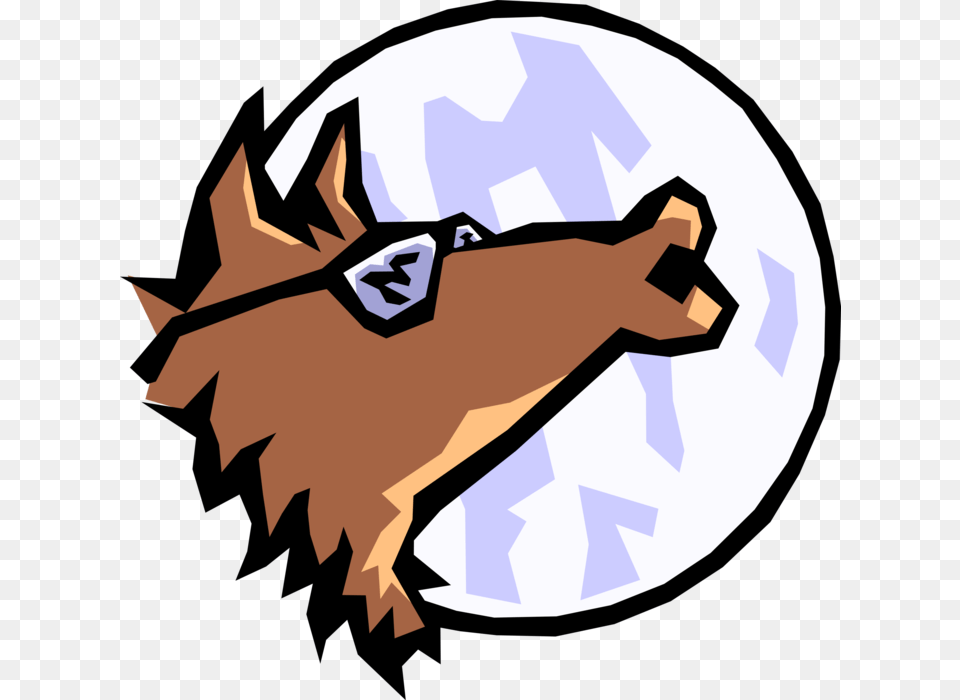 Vector Illustration Of Howling Wolf Howls At The Moon Blue Coyote, Animal, Boar, Hog, Mammal Png