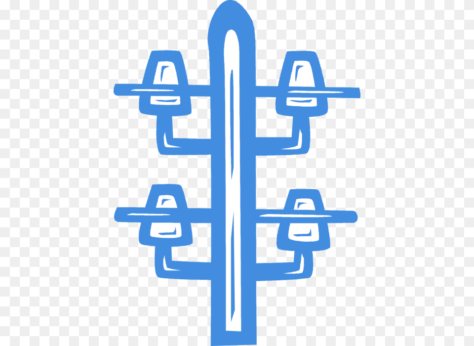 Vector Illustration Of Hydro Lines And Transmission Graphics, Cross, Symbol Free Png