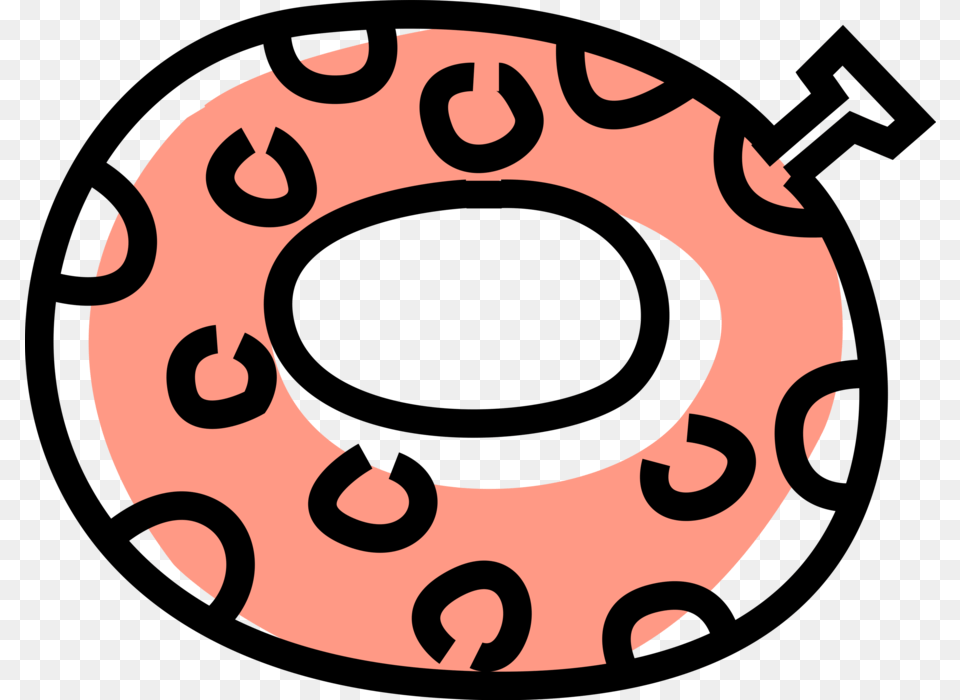 Vector Illustration Of Inflatable Donut Swimming Pool Circle, Person, Face, Head, Home Decor Png
