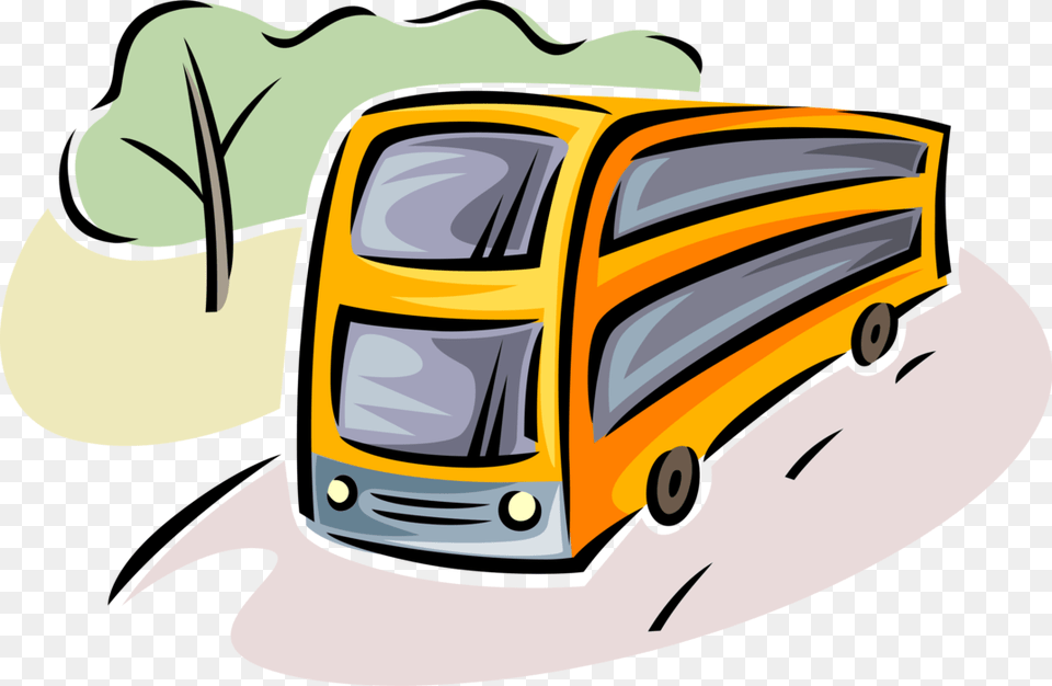 Vector Illustration Of Intercity Passenger Tour Bus Illustration, Transportation, Vehicle, School Bus, Car Png Image