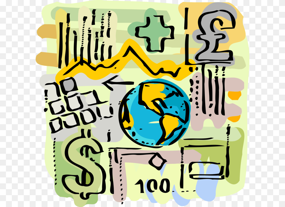 Vector Illustration Of International Finance Planet, Text, Baby, Number, Person Free Png