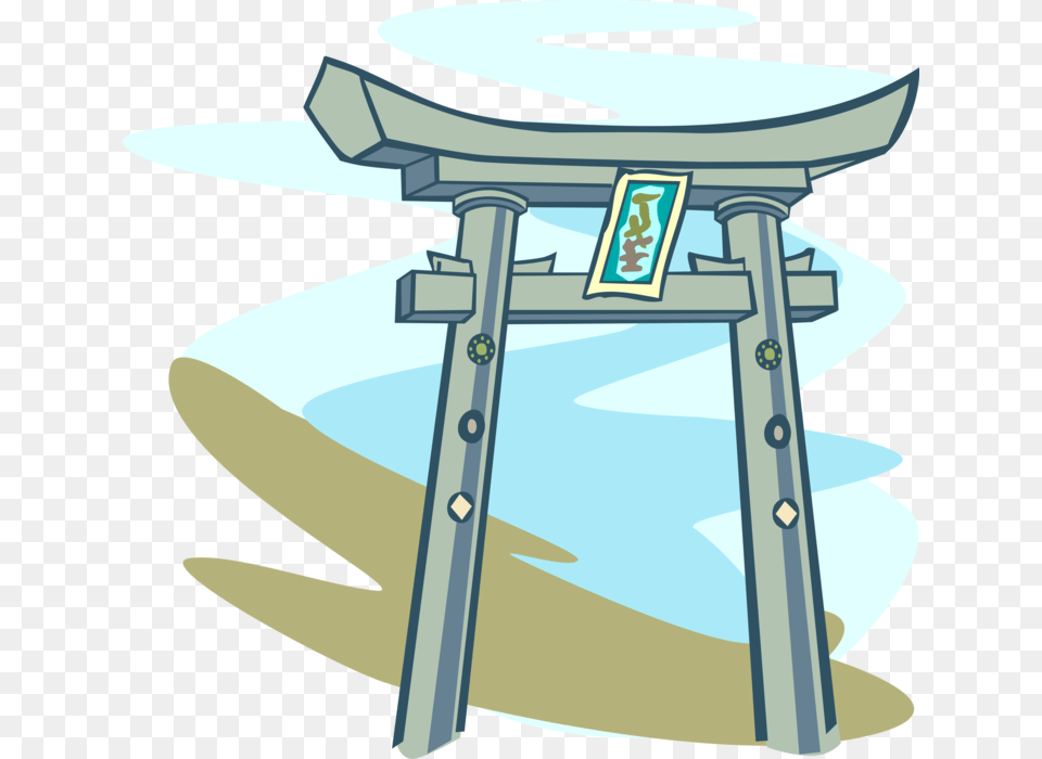 Vector Illustration Of Japanese Traditional Buddhist, Gate, Torii, Cushion, Home Decor Free Png