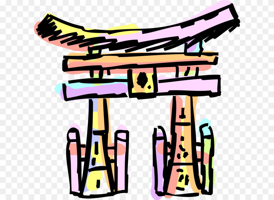 Vector Illustration Of Japanese Traditional Shinto, Art, Person, Drawing, Modern Art Png Image