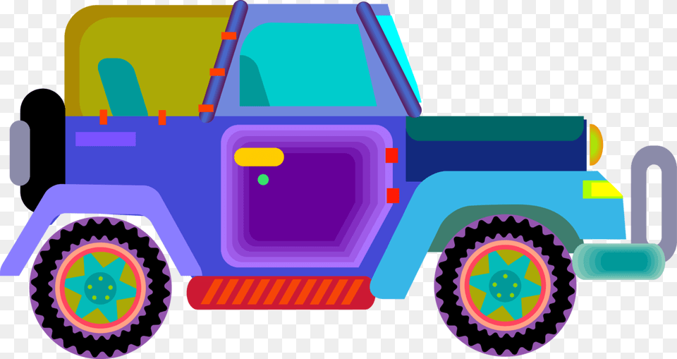 Vector Illustration Of Jeep Sports Utility Off Road Startropics, Pickup Truck, Transportation, Truck, Vehicle Png Image
