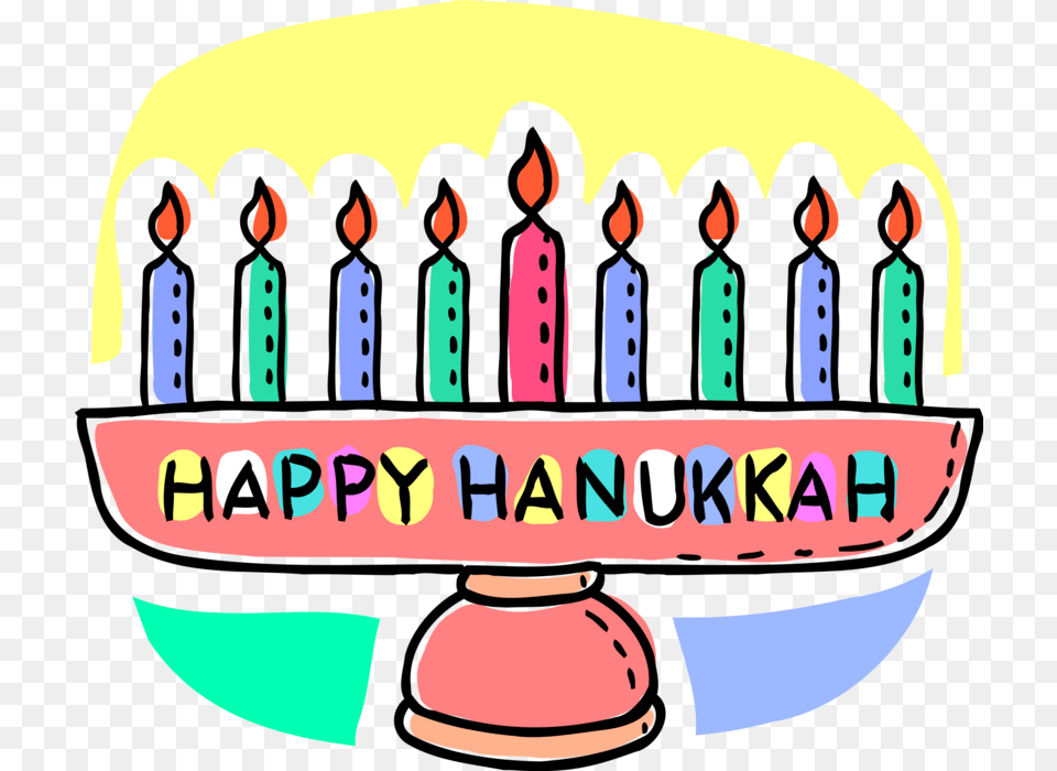 Vector Illustration Of Jewish Holiday Chanukah Hanukkah, Food, Hot Dog Free Png