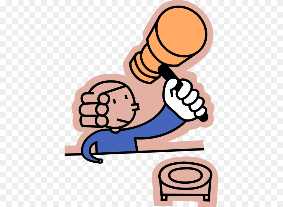 Vector Illustration Of Judicial Court Judge Bangs Gavel Valor De La Justicia, Body Part, Hand, Person, Finger Free Png Download