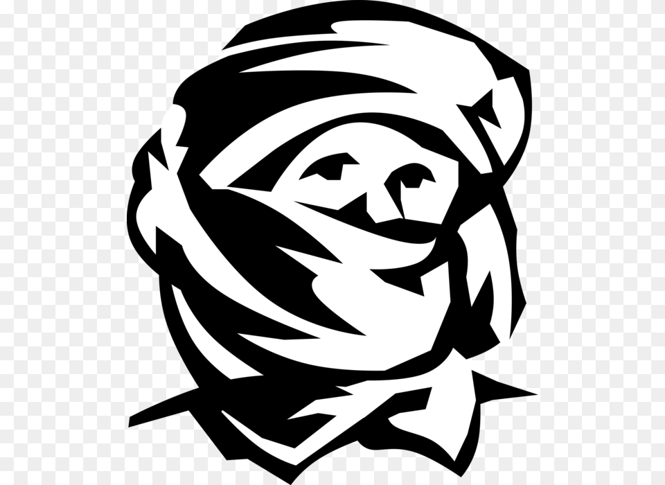 Vector Illustration Of Keffiyeh Or Kufiya Traditional Keffiyeh, Stencil, Baby, Person Free Png