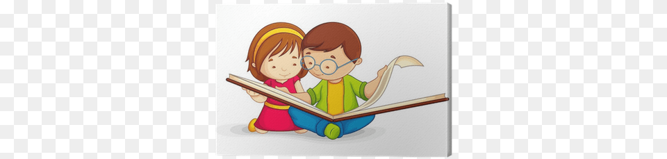 Vector Illustration Of Kid Reading Open Book Sitting Kid Reading Books, Person, Baby, Publication, Face Free Png
