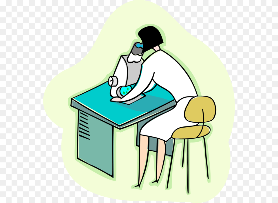 Vector Illustration Of Laboratory Technician At Desk Vector Graphics, Person, Cleaning Free Transparent Png