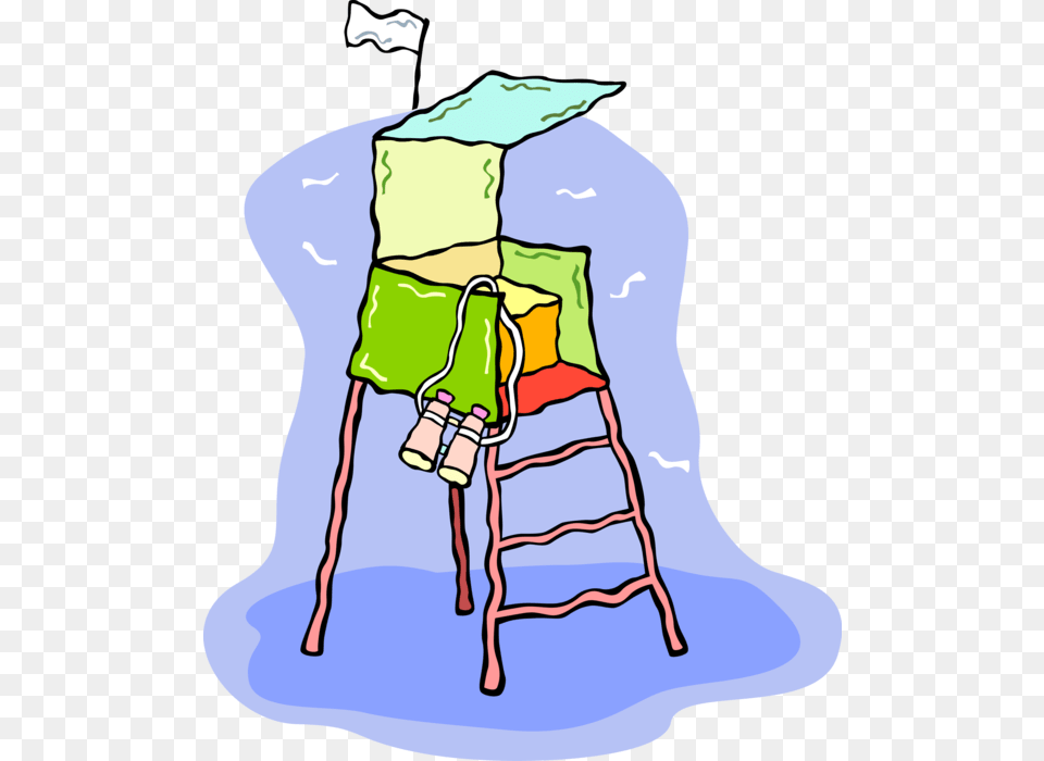 Vector Illustration Of Lifeguard Tower To Watch And, Outdoors, Nature, Person, Bag Free Transparent Png