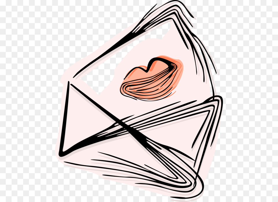 Vector Illustration Of Love Letter In Envelope Sealed, Bag, Text, Plastic, Plastic Bag Free Transparent Png