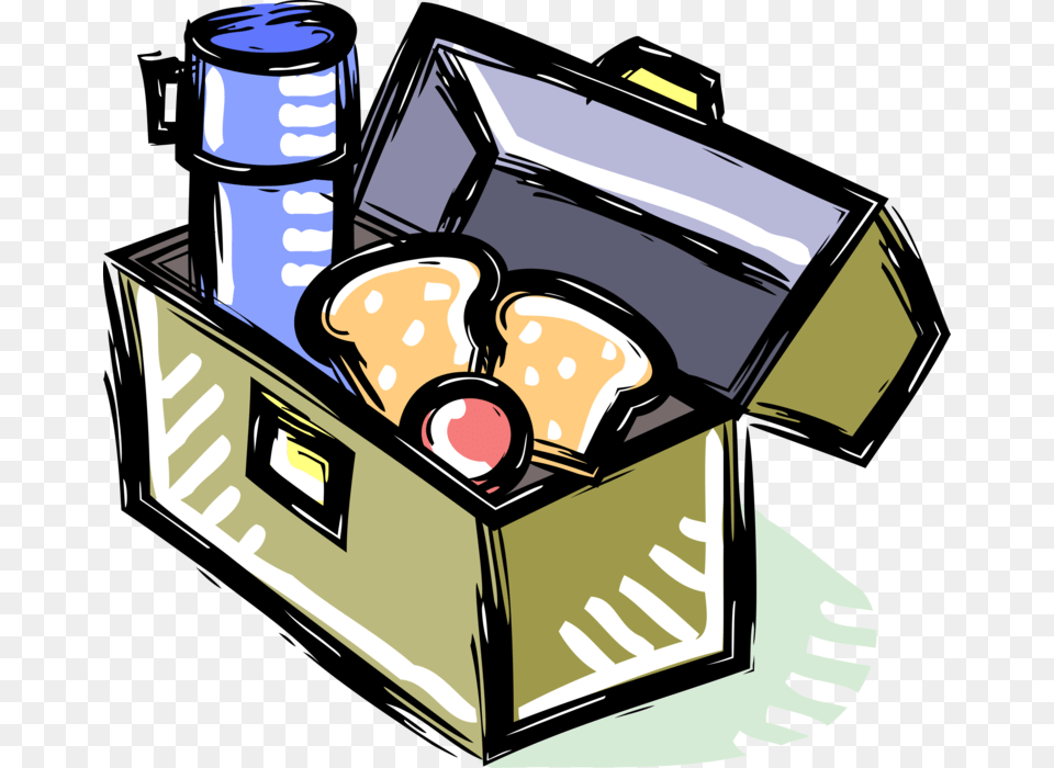Vector Illustration Of Lunch Box Used By Schoolchildren Lunch Box, Treasure Free Png Download