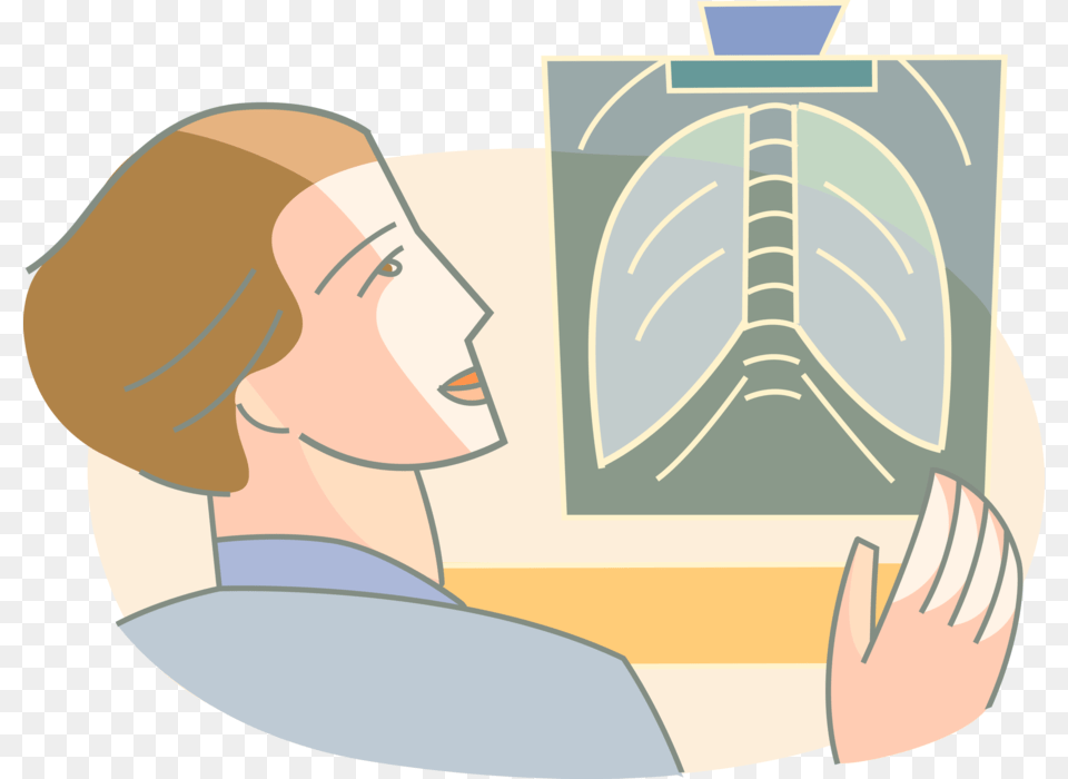 Vector Illustration Of Medical Doctor Physician Examines Illustration, Ct Scan, Body Part, Face, Head Free Png