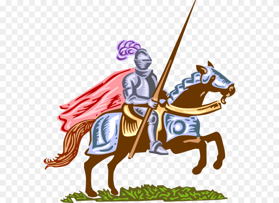 Vector Illustration Of Medieval Knight In Armor On Clipart Knight In Shining Armor, Person, Adult, Female, Woman Png Image