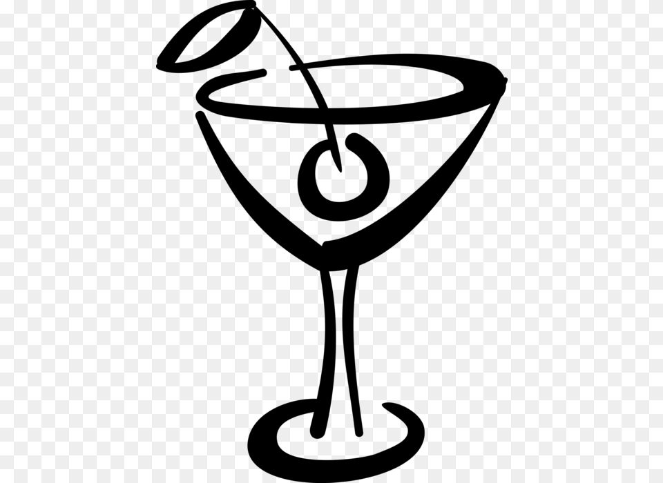 Vector Illustration Of Mixed Drink Cocktail Alcohol Cocktail Clipart, Gray Free Png