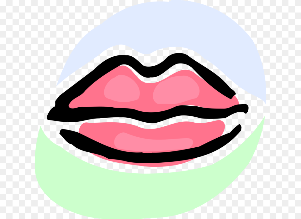 Vector Illustration Of Mouth Lips Mouth Clipart, Body Part, Person, Head, Face Png