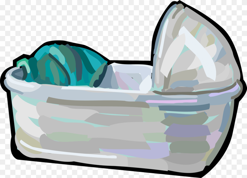 Vector Illustration Of Newborn Infant Baby Crib Bassinet Infant Bed Png