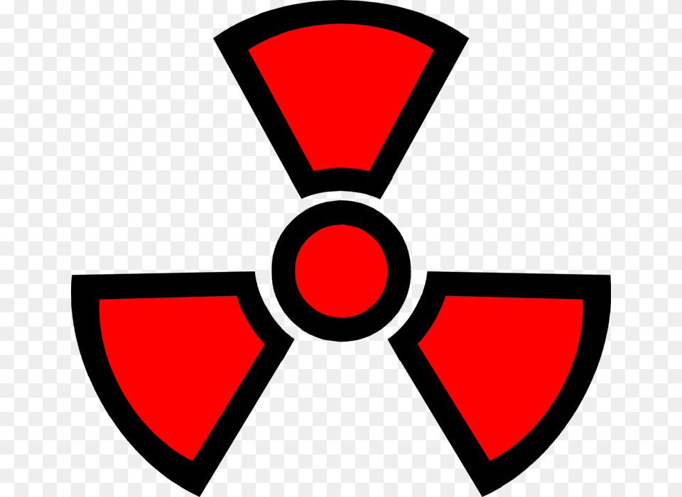 Vector Illustration Of Nuclear Fallout Radioactive Red Nuclear Energy Symbol Free Png Download