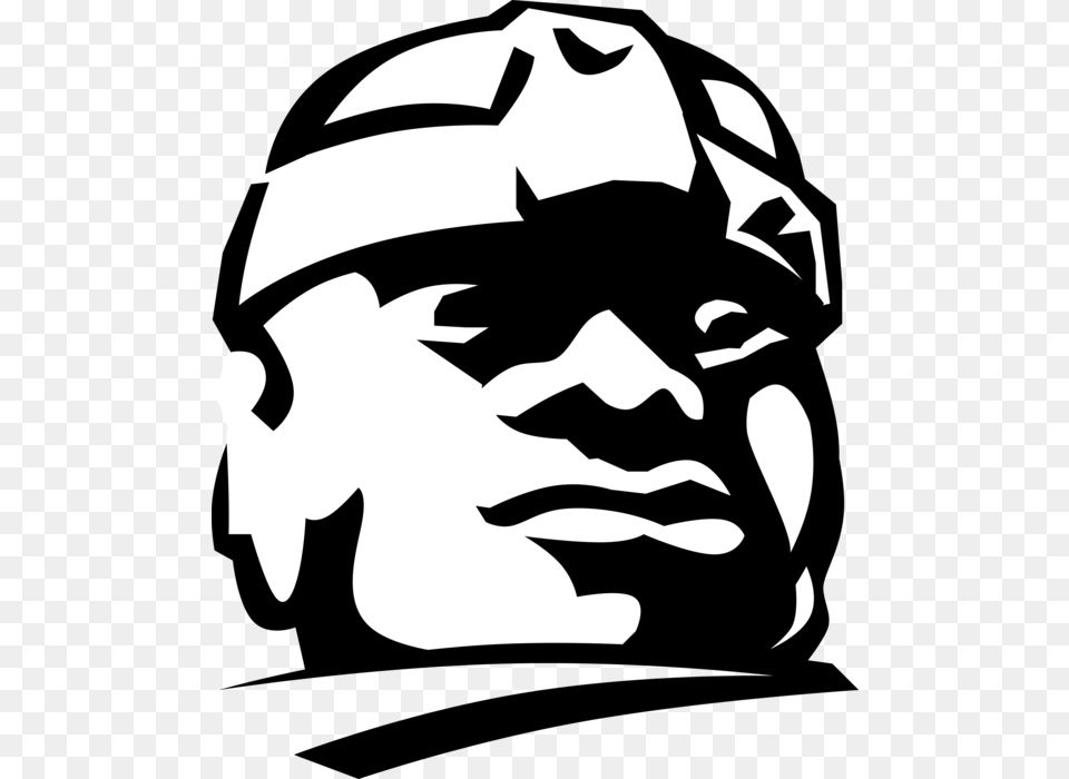 Vector Illustration Of Olmec Colossal Head Stone Sculpture Olmec Stone Head, Helmet, Stencil, Clothing, Hardhat Free Png