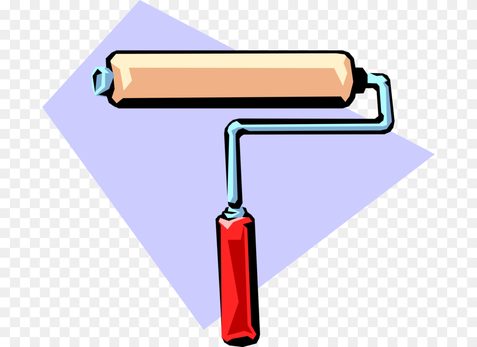 Vector Illustration Of Paint Roller For Painting And Rolo De Pintor, Device, Cricket, Cricket Bat, Sport Free Transparent Png