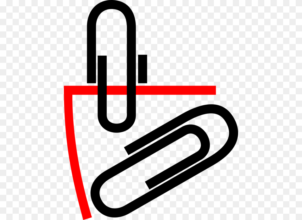 Vector Illustration Of Paper Clip Or Paperclip Office, Text Png