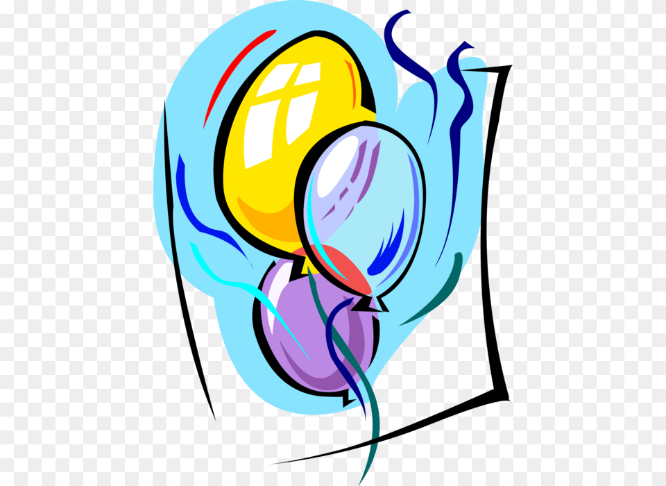 Vector Illustration Of Party Balloons Help Partygoers, Art, Balloon, Graphics, Baby Png Image