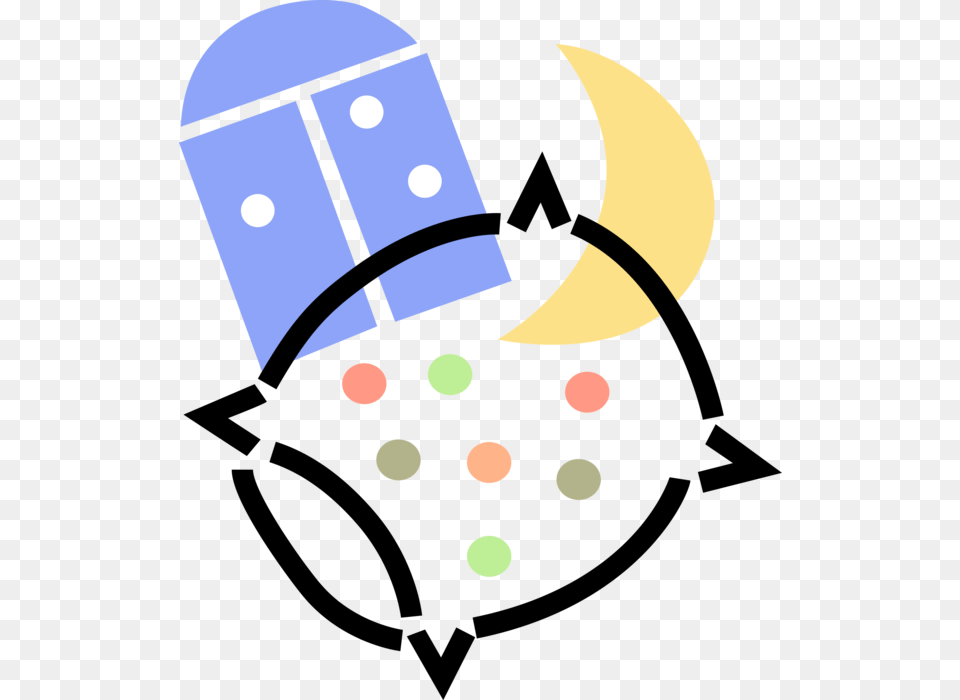 Vector Illustration Of Pillow For Sleeping With Moon, Nature, Night, Outdoors Png Image