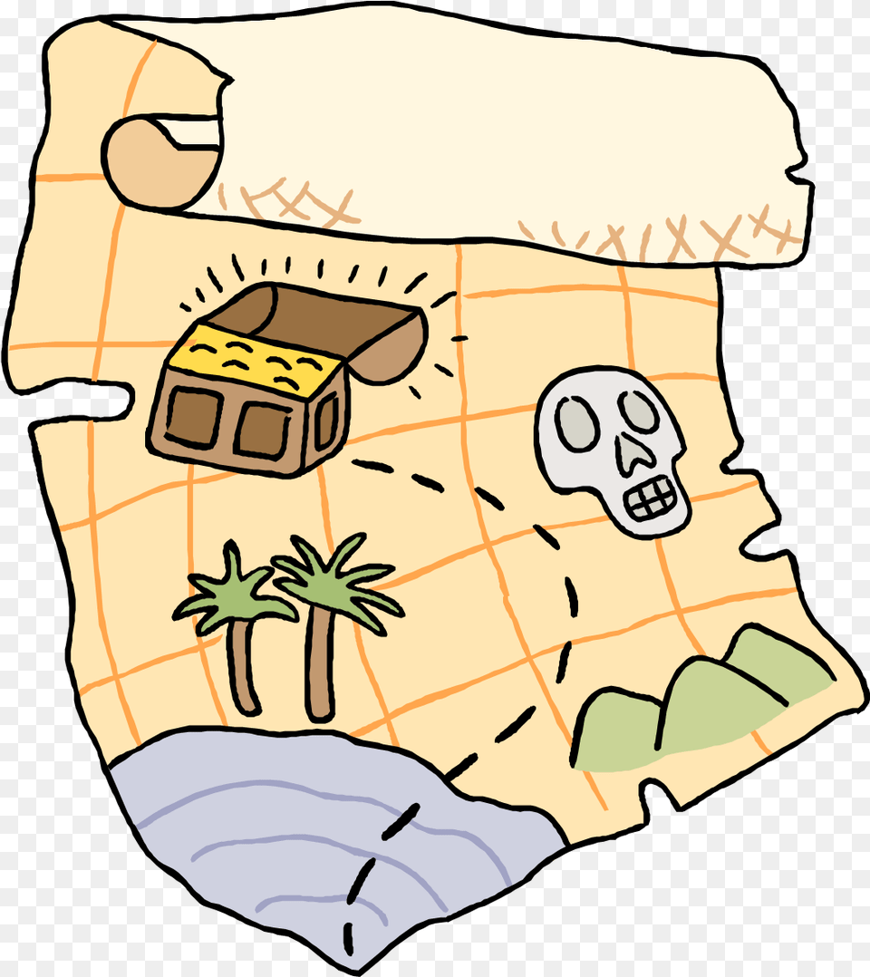 Vector Illustration Of Pirate Treasure Map Shows Location Treasure Hunt Clip Art, Baby, Person, Face, Head Png