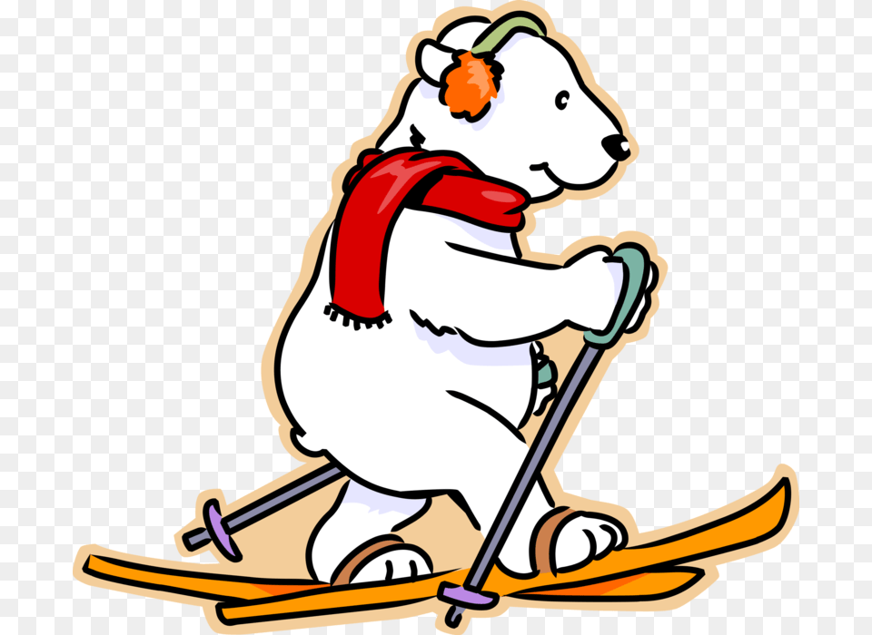 Vector Illustration Of Polar Bear On Cross Country Winter Field Day 2019, Outdoors, Nature, Animal, Mammal Png Image
