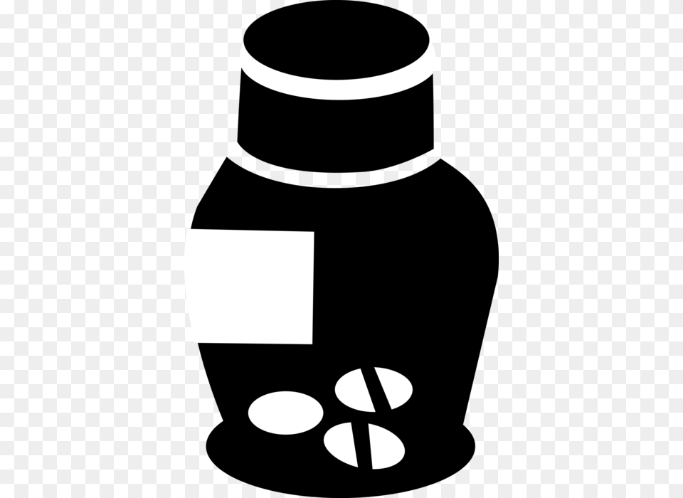 Vector Illustration Of Prescription Medicine Bottle, Lighting, Stencil Free Transparent Png