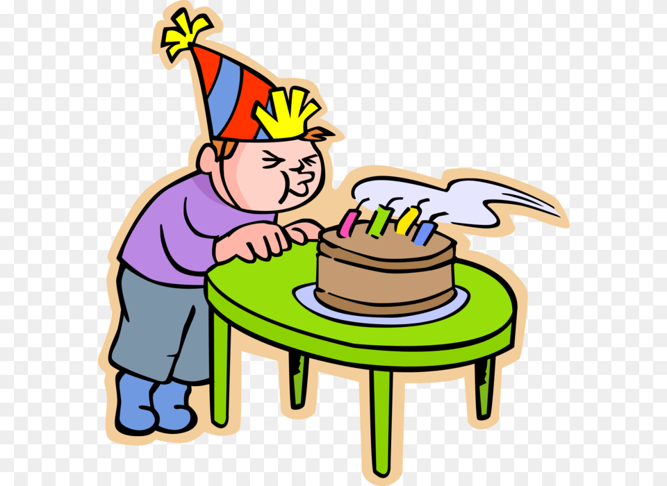 Vector Illustration Of Primary Or Elementary School Blow The Candle Clipart, Person, Clothing, People, Hat Free Png Download