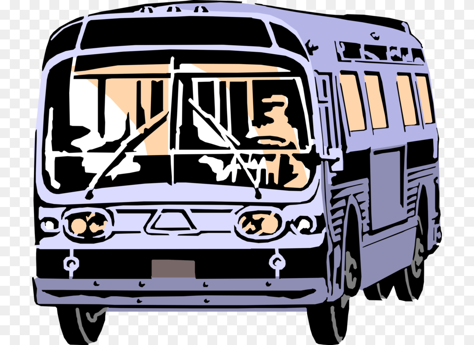 Vector Illustration Of Public Urban Transportation Public Transit Bus, Vehicle, Car, Van Png