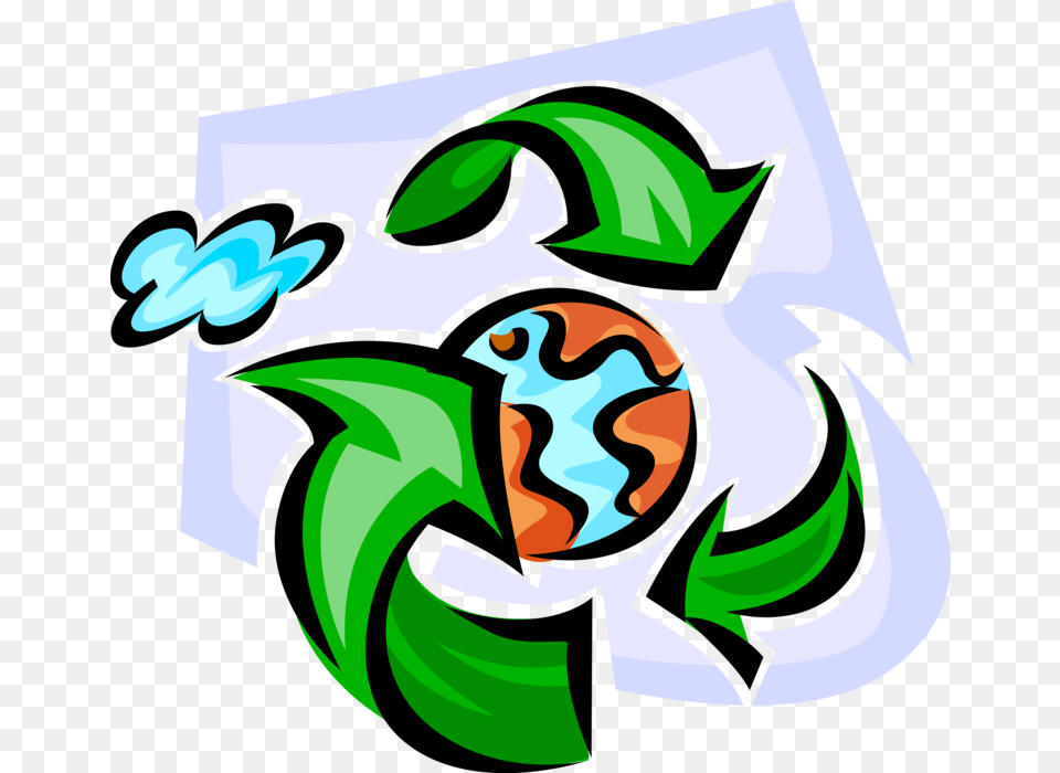 Vector Illustration Of Recycle To Save Planet Earth, Recycling Symbol, Symbol Free Png Download