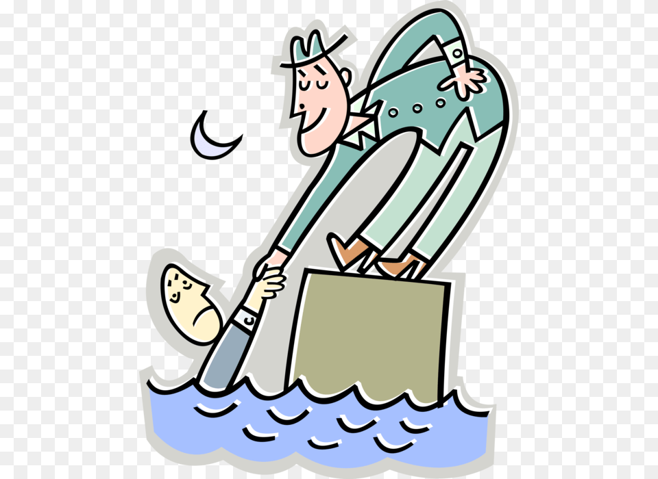 Vector Illustration Of Rescuing Drowning Man With Helping Illustration Of Prosocial Behavior, People, Person, Face, Head Png
