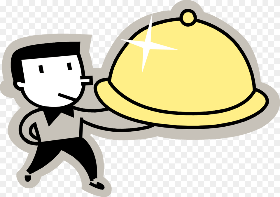 Vector Illustration Of Restaurant Matre D Htel Waiter, Clothing, Hardhat, Helmet, Face Png