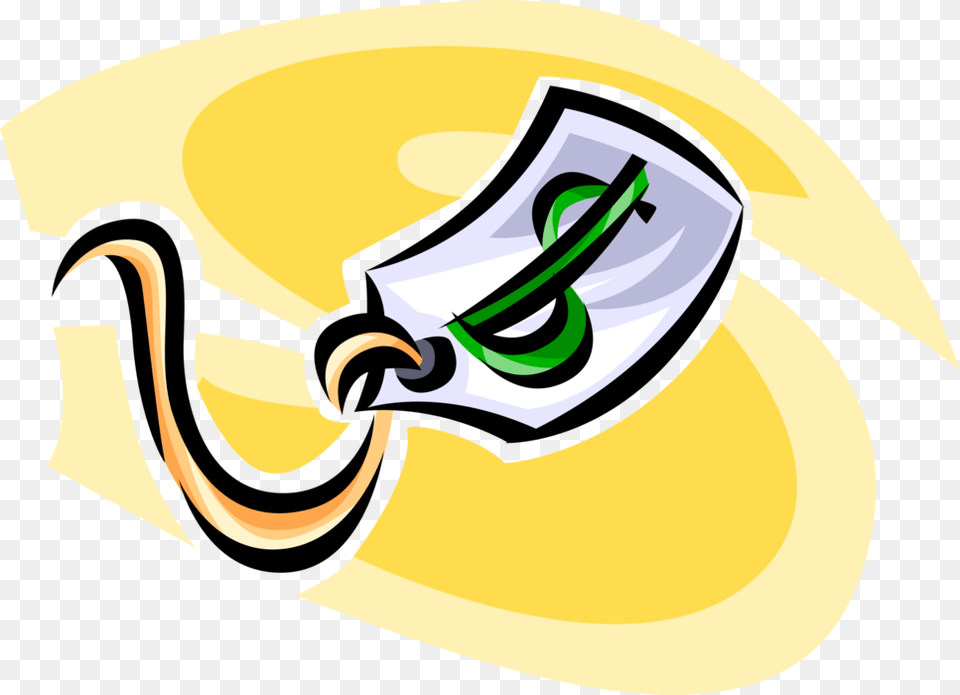 Vector Illustration Of Retail Sales Tag With Cash Money, Clothing, Hat, Bag Free Png