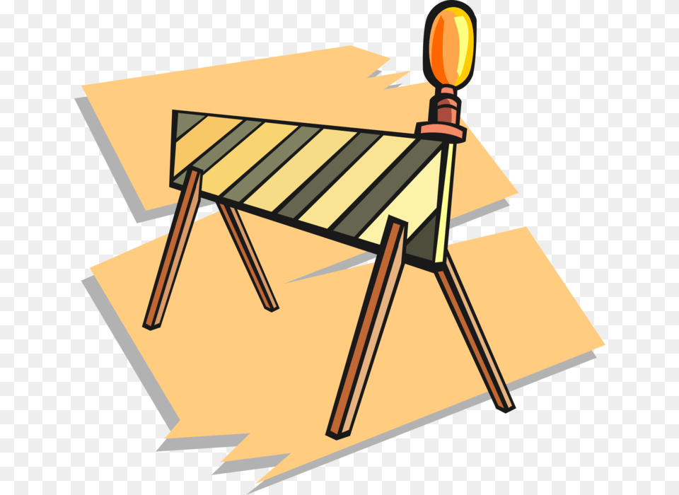 Vector Illustration Of Road Construction Barrier Or, Fence, Plywood, Wood, Barricade Png