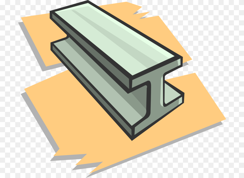 Vector Illustration Of Rolled Steel Joist I Beam Used Vigas Dibujo, Book, Publication, Mailbox Free Png