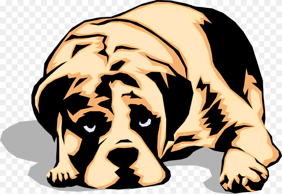 Vector Illustration Of Sad Looking Family Pet Puppy, Baby, Person, Face, Head Free Png Download