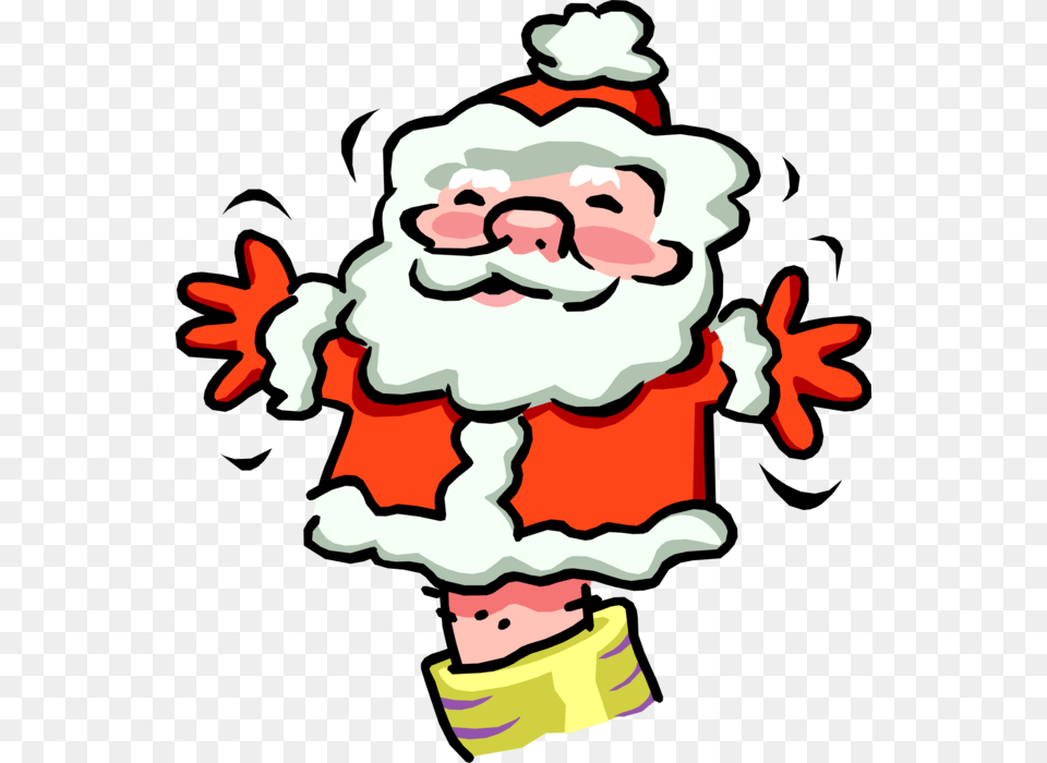 Vector Illustration Of Santa Claus Hand Puppet, Baby, Person, Cream, Dessert Free Transparent Png