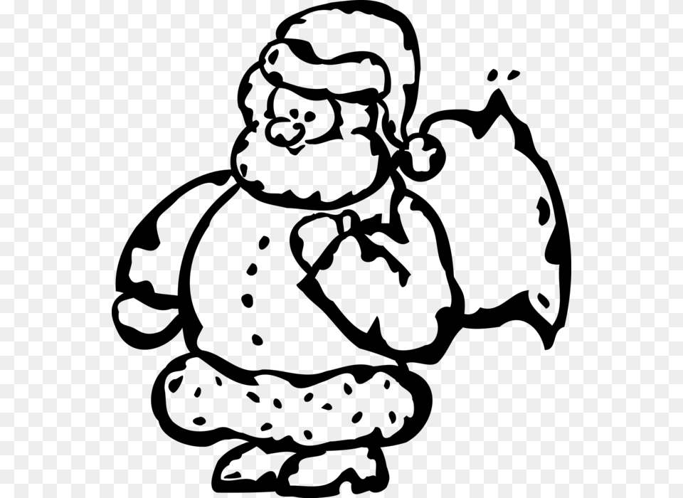 Vector Illustration Of Santa Claus Saint Nicholas, Gray, Lighting Free Transparent Png