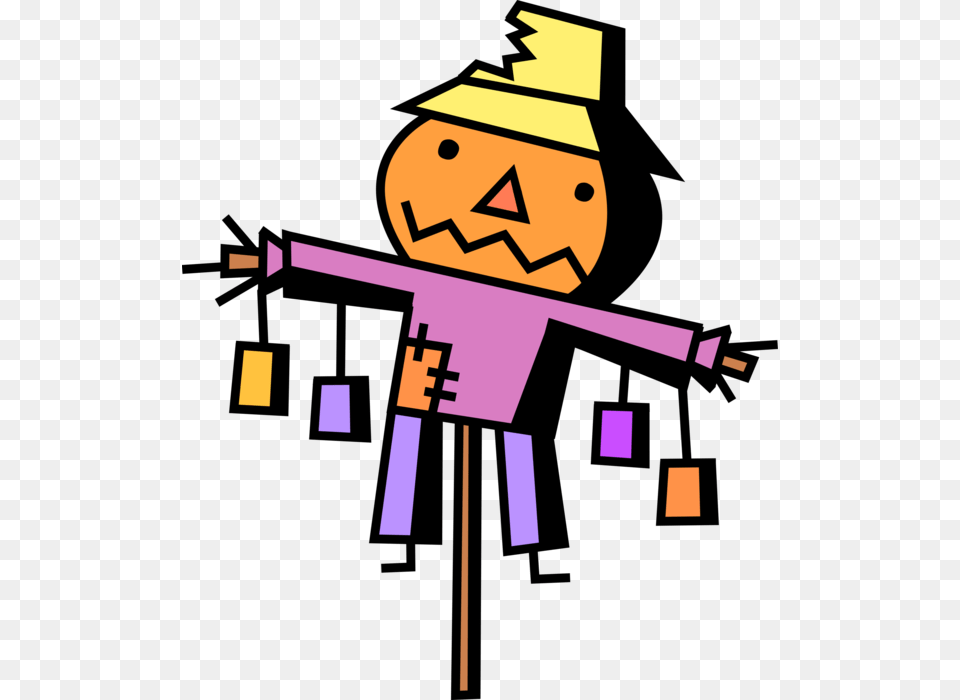Vector Illustration Of Scarecrow Decoy To Frighten Free Png Download