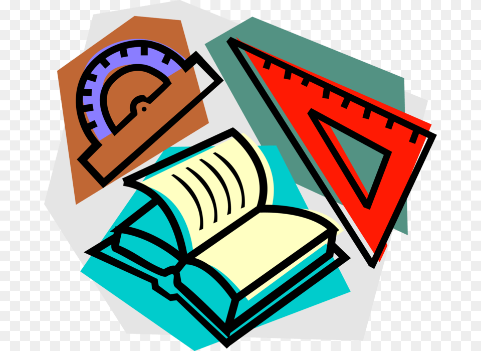Vector Illustration Of School Mathematics Study In Math Vector, Book, Dynamite, Publication, Weapon Png Image