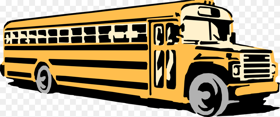 Vector Illustration Of Schoolbus Or School Bus Used School Bus, School Bus, Transportation, Vehicle, Machine Png