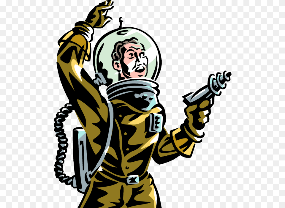 Vector Illustration Of Science Fiction Space Astronaut Science Fiction Clipart, Adult, Person, Man, Male Free Transparent Png