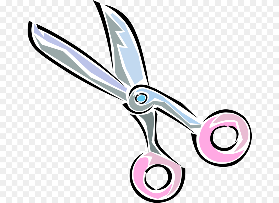 Vector Illustration Of Scissors Hand Operated Shearing Eyalar, Blade, Shears, Weapon, Dagger Png Image