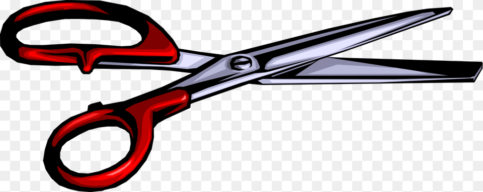 Vector Illustration Of Scissors Hand Operated Shearing Scissors, Blade, Shears, Weapon, Dagger Png