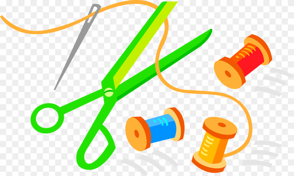 Vector Illustration Of Scissors With Sewing Needle Scissors Needle And Thread Clipart, Dynamite, Weapon Png