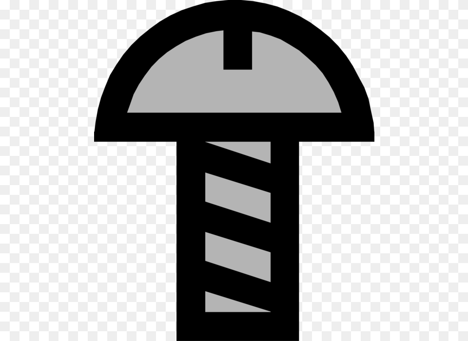 Vector Illustration Of Screw Threaded Fastener Used Parafuso Vetor, Cross, Symbol Free Png Download